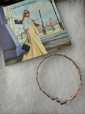 Freida Rothman Vault Mixed Metal Braided Mesh Bracelet - Rose Gold & Silver
